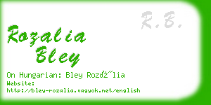 rozalia bley business card